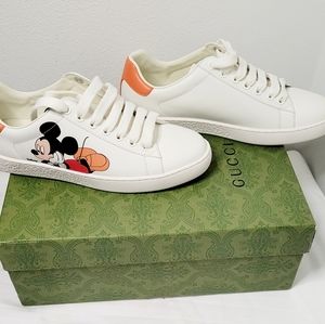 Gucci Disney x Gucci Ace Mickey Mouse Ivory Sneakers Trainer Limited Edition